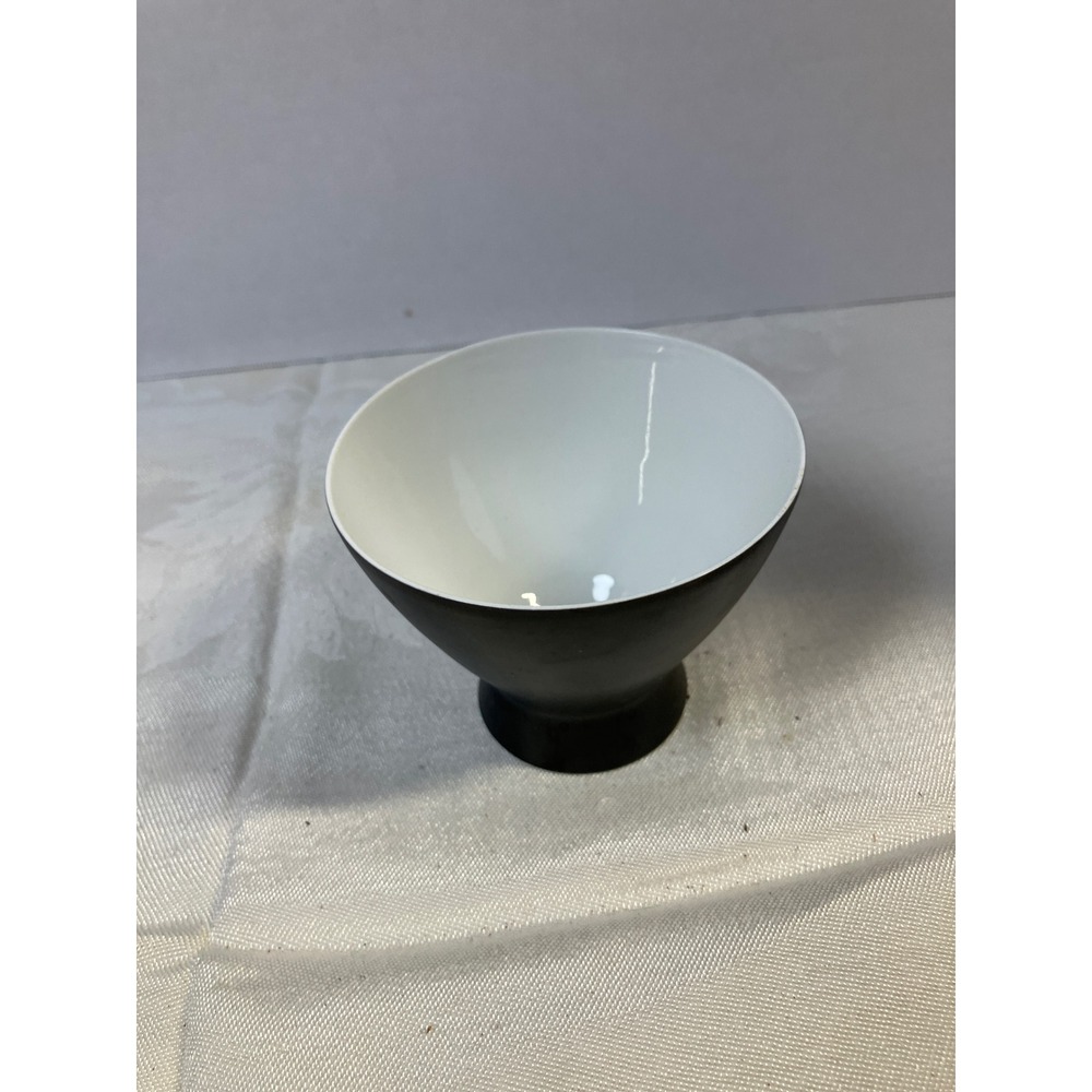 Rosenthal LeBart Raymond Loewy Ebony Black Footed Bowl Germany‎